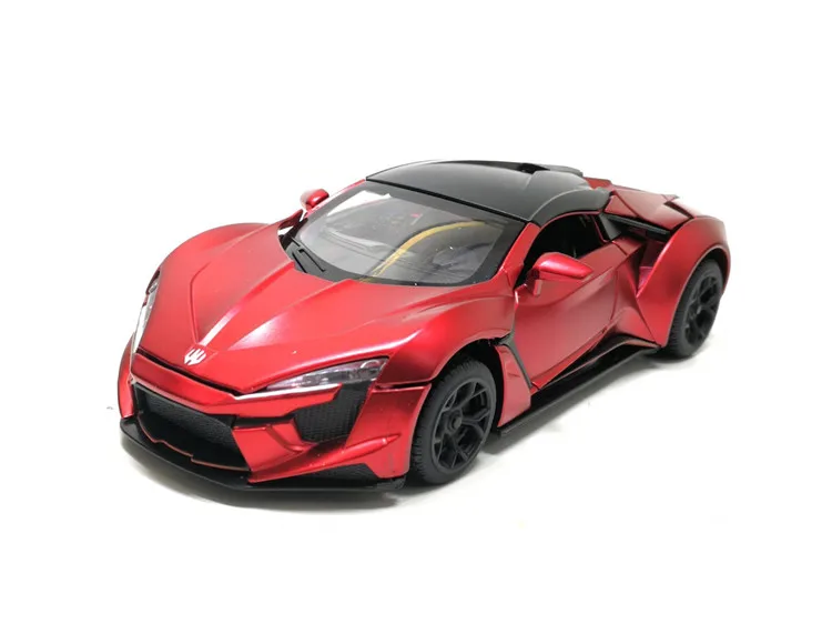 1:32 Lykan Hypersport модель автомобиля из сплава литые игрушки транспортные средства Игрушечная машина металлическая коллекция подарки для детей - Цвет: Deep Red