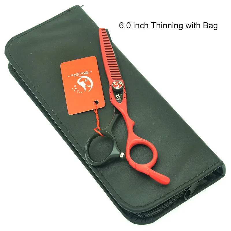 HA0069 with Bag Meisha 6 дюймов Черный Белый Профессиональный Парикмахерские ножницы набор филировочные ножницы для стрижки волос Салон инструмент HA0067 - Цвет: HA0069 with Bag