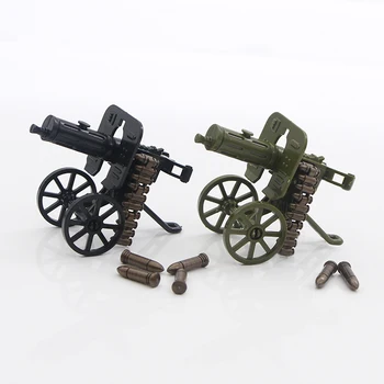 

Military WW2 Vehicle Tank Machine Gun Building Blocks Army Soldier Weapon Cannon Bullet Bricks Construction Toys Boys Gift