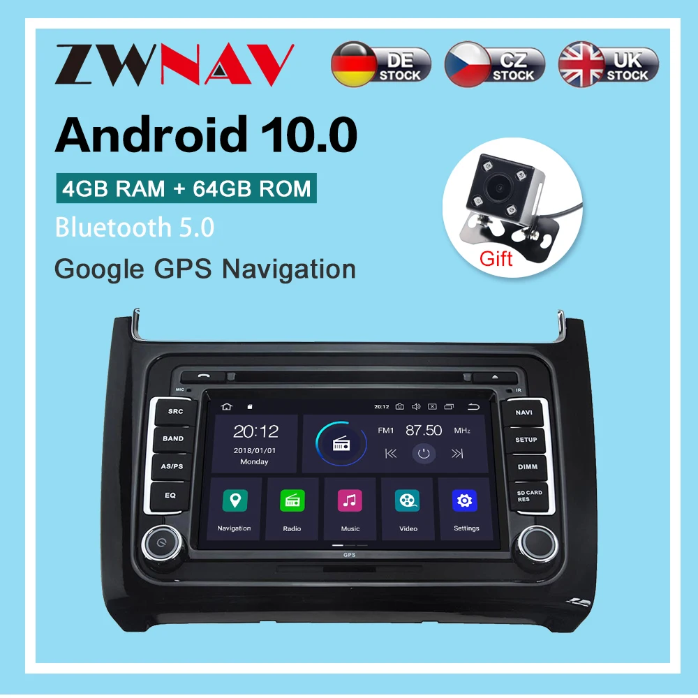 

Android 10.0 4+64G Car Radio GPS Navigation for Volkswagen Polo 2015-2017 car gps Multimedia Player Radio stereo head unit dsp