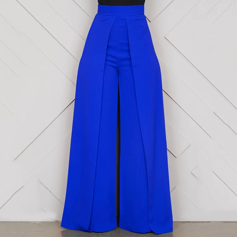 Элегантные женские брюки с высокой талией Осень Зима Белые Черные офисные мешковатые длинные штаны с молнией сзади Широкие штаны pantalon femme - Цвет: BGE