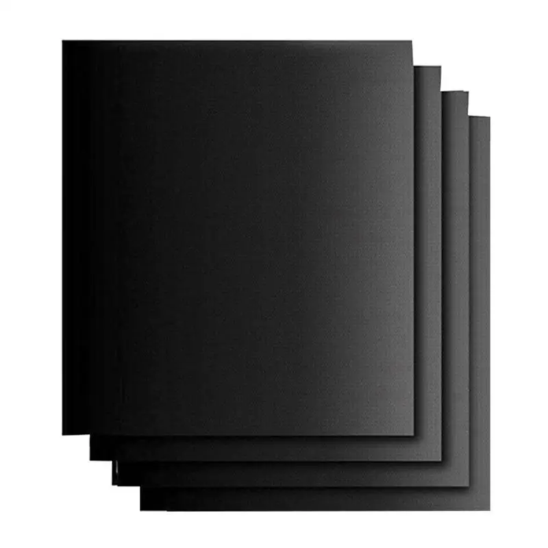 8pcs BBQ Oven Grill Mat Heat Resistant Non-Stick BBQ Grill Sheet Oven Pan Liners Baking Pad Mat - Цвет: 4pcs