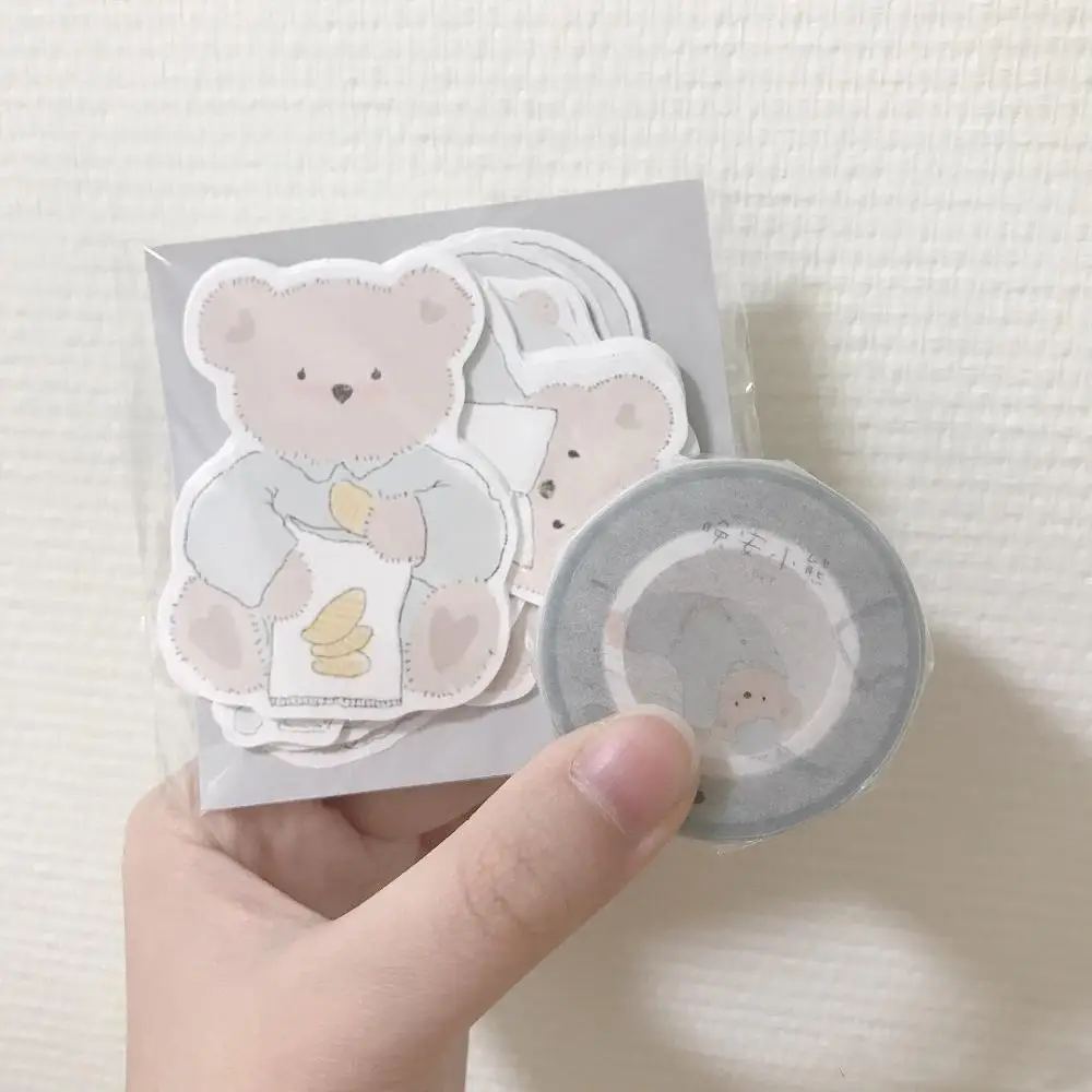 1 рулон Teddy bear good night аниме персонаж васи лента петля 85 см Специальные чернила kawaii животное Маскировочная клейкая лента, Наклейка декоративная 10 м