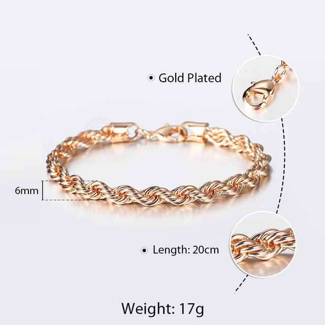 Bracelets For Women Men 585 Rose Gold Curb Snail Foxtail Venitian Link Chains Bracelet on hand Fashion Jewelry Gifts CBB1