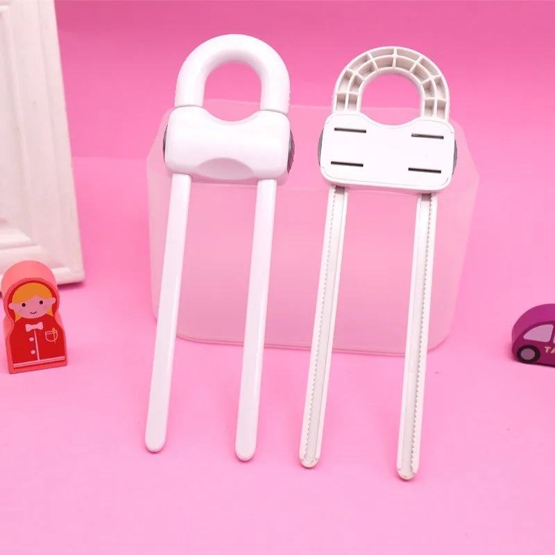 Baby Safety Locks Double Handle Cabinet Cupboard Lock Kids Plastic Infant Protection chilld lock