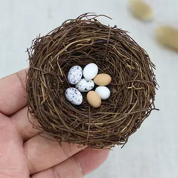 

Rattan Nesting Bird Nest Props Handicrafts Henhouse Home Decoration Decoration Natural Handmade Easter Bird's Nest