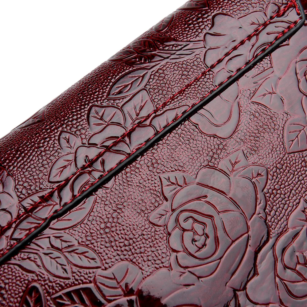 Maison Fabre Girl Shoulder Bag Women Flower Pattern Leather Crossbody Bag Messenger Bag Leather Shoulder Bag Strap