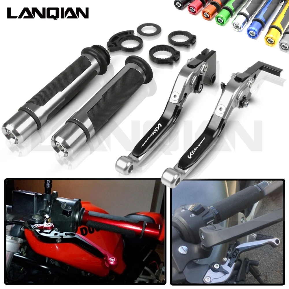 

For Suzuki DL650 V-STROM Motorcycle Brake Clutch Lever & 7/8 Handlebar Grips DL 650 VSTROM 2004-2010 2005 2006 2007 2008 2009