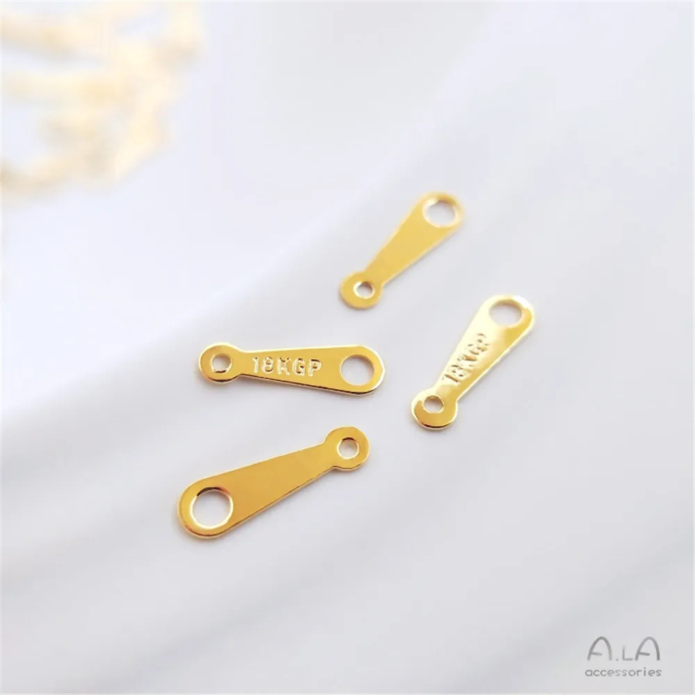 14K Gold Plated Diy diy accessories accessories double hole link buckle necklace bracelet end 8 figure piece 1 piece copper soldering wire 0 1mm pcb link jumper wire maintenance jump line for mobile phone computer pcb welding repair