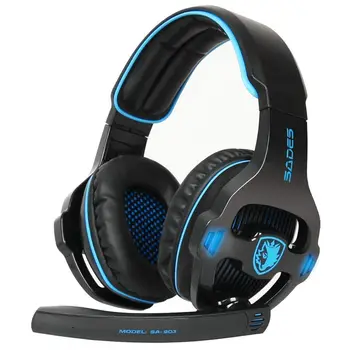 

Sades Sa903 Gaming Headphone With Mic Noise Cancelling Usb 7.1 Surround Stereo Gaming Headset Earphones For Laptop Pc Gamer