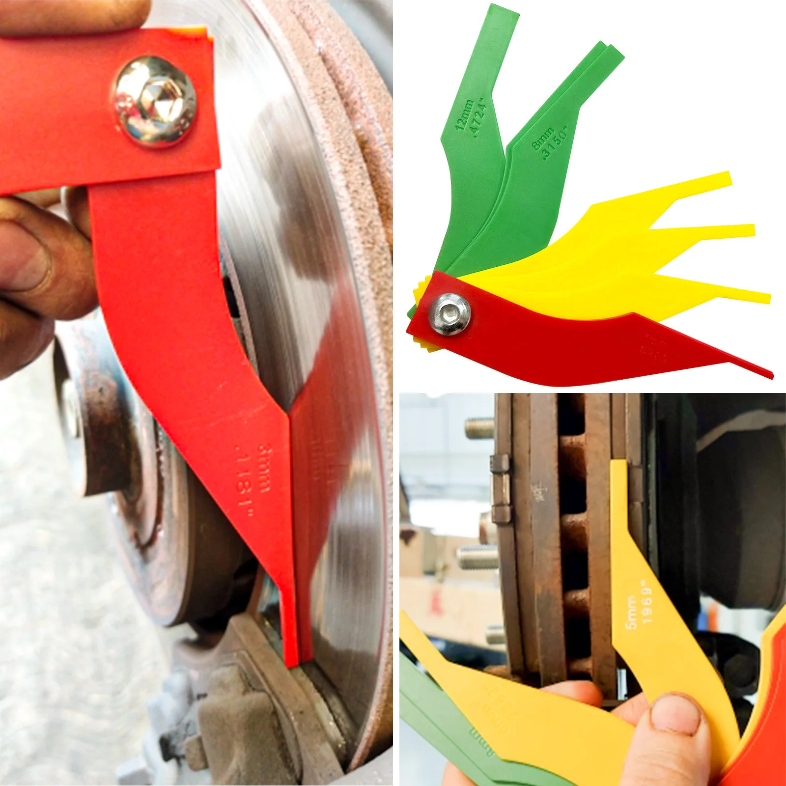 Universal Automotive Brake Pad Thickness Gauge Brake Pad Measure Ruler Universal Automotive Brake Pad Thickness Gauge Brake Pad Measure Ruler
