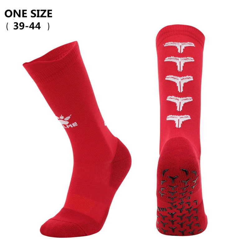 KELME Football Basketball Socks Chinese Commemorative Version Towel-Sole Non-Slip Silicone Socks Middle Tube Sock 9896318