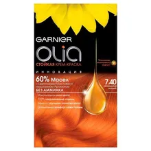 Крем-краска для волос без аммиака «Olia» Garnier, 7.40 Искрящийся медный