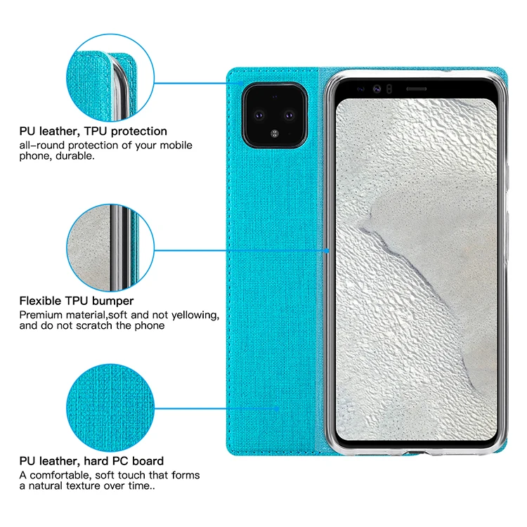 Кожаный чехол-книжка для Google Pixel 4, чехол-кошелек с магнитной застежкой, защитный чехол для Google Pixel 4