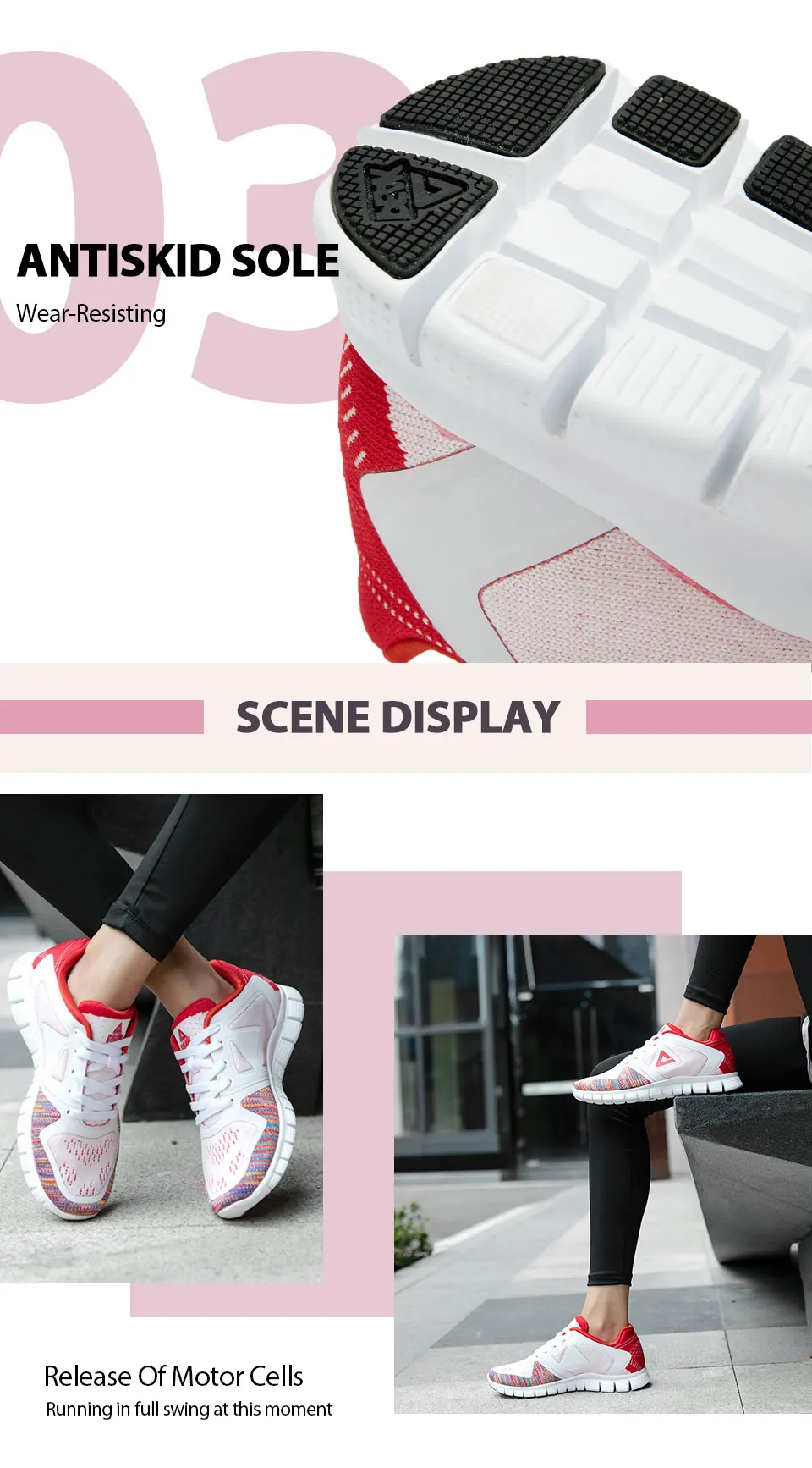 Женская обувь для бега; удобные кроссовки для фитнеса; мягкая подошва-светильник; дышащая спортивная обувь с сетчатым верхом; EW7170H