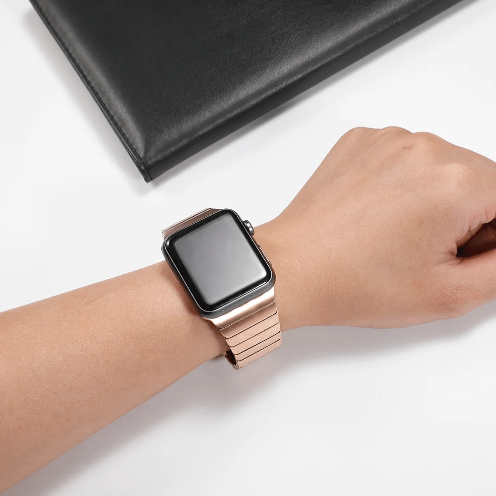 Ссылка браслет для Apple watch группа 42 мм/38 мм iWatch 4 группа 44 мм/40 мм нержавеющая сталь ремешок для часов Ремешок для Apple watch 4 3 2