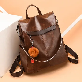 

2020 New Style Women's Backpack Fashion Retro Backpack Women's College Style School Bag