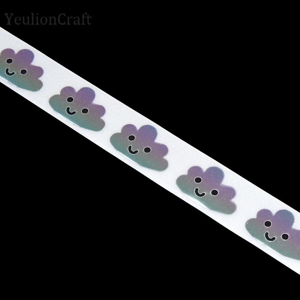 5 YeulionCraft 100x3 см Лазерная Светоотражающая наклейка ленты теплопередачи горячего тиснения фольги виниловая пленка для DIY железа на ткани одежды - Цвет: 5