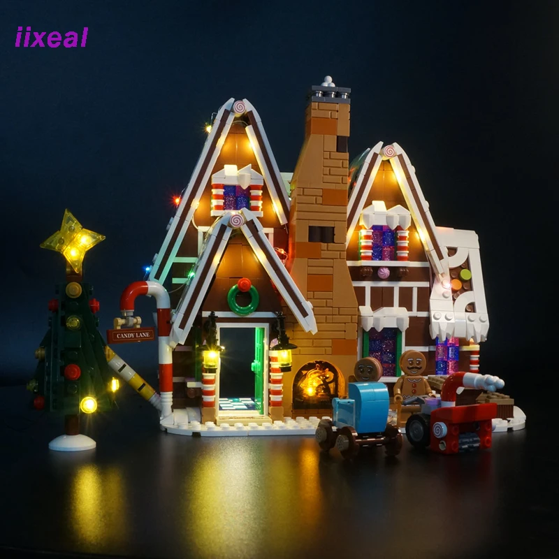 Набор со светодиодный Ной подсветкой для конструктора Lego 10267 имбирный дом