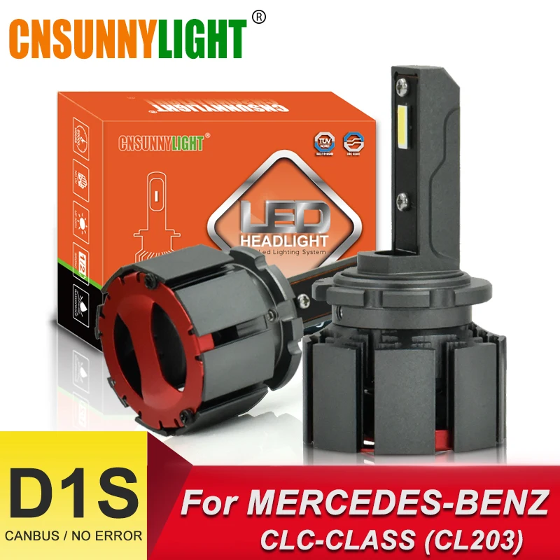 

CNSUNNYLIGHT Auto LED Headlight D1S Bulbs 6000K White 70W/pair For Mercedes Benz CLC-CLASS CL203 Car Lights Low Beam Canbus Lamp