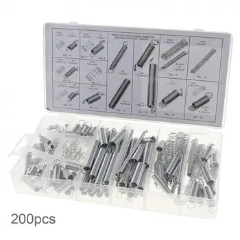 

200pcs Steel Spring Electrical Industrial Hardware 20 Kinds Compression Spring Drum Extension Tension Extension Spring Pressure