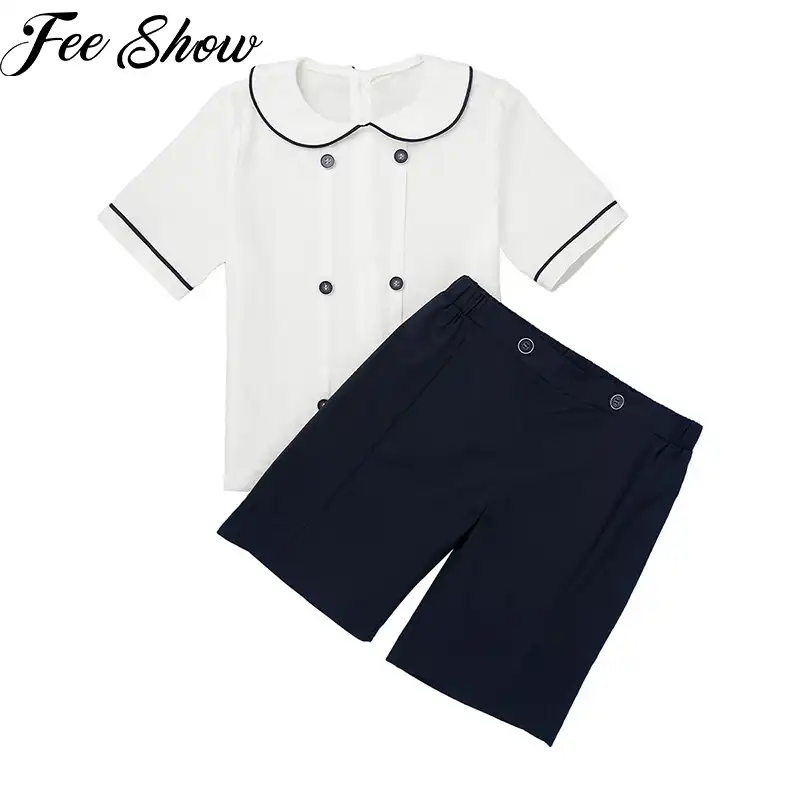 baby boy short sleeve white button down