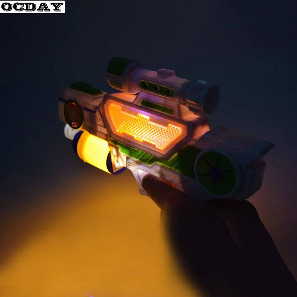 Игрушка для игр на открытом воздухе пистолет Электрический светящийся флэш-светильник музыка восемь видов изображения голосовой проекции пистолет игрушки как подарок игрушечное оружие