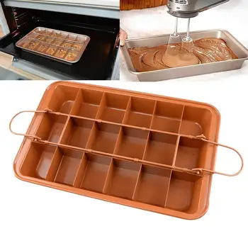 

Stainless Steel Non-stick Bakeware Cake Coated Mould Heavy-duty Divided Kitchen Cells 18 Cake Dividers Mould With E6T5