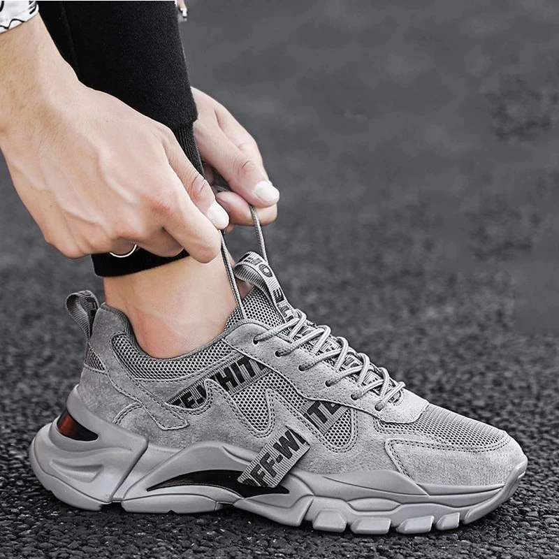 

Thick-soled men's casual shoes men's sports shoes men's trend lace-up brand luxury sports whit Fitnessw trend all-match men