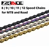 ZRACE Bike Chain 8 9 10 11 12 Speed MTB Mountain Road Bicycle,Neon-Like, Silver, Black, Gold,114/120/126L ► Photo 1/6