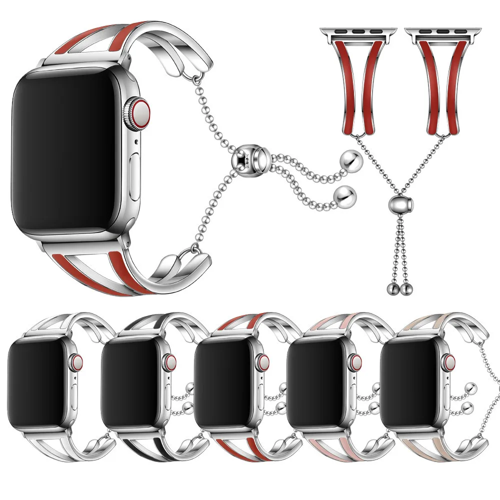 Новый дизайн Для женщин роскошный браслет для наручных часов Apple Watch версии 5 4 3 2 1