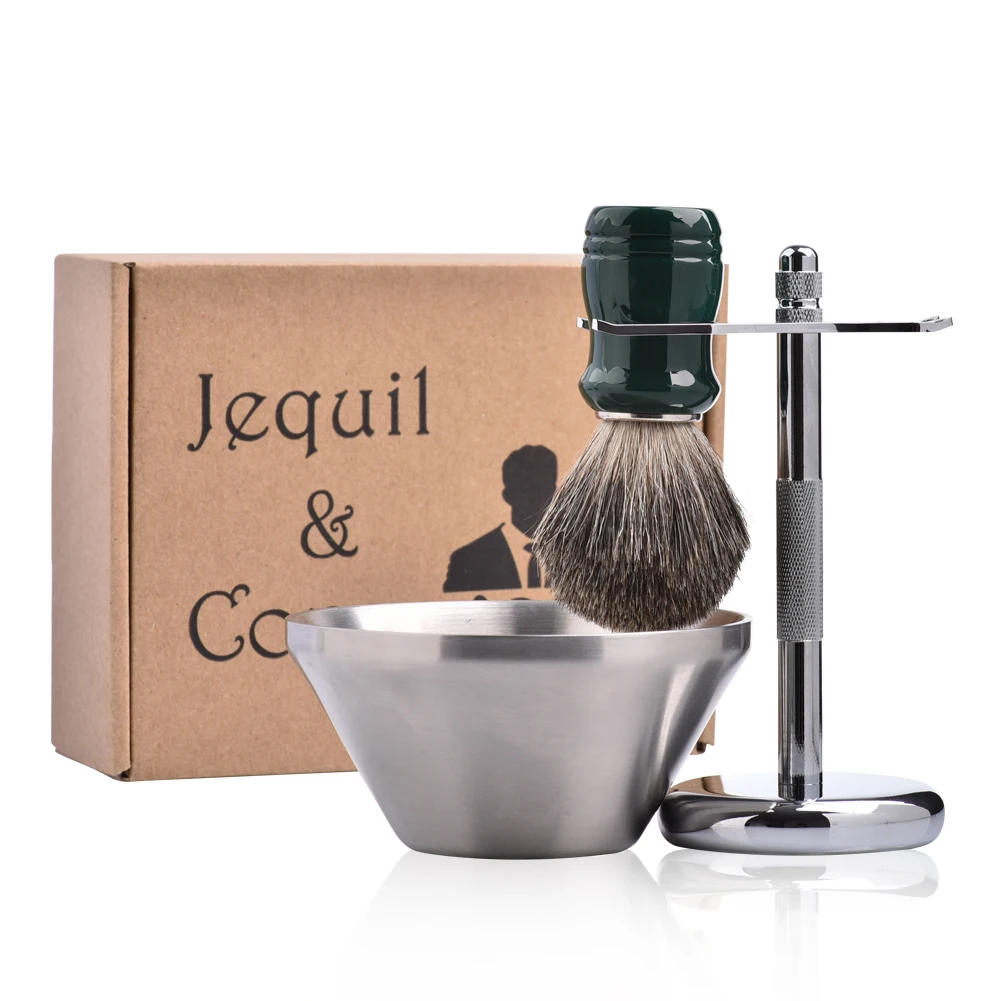 Men's Shaving Brush Set, High Dense Pure Badger Barber Shaving Brush