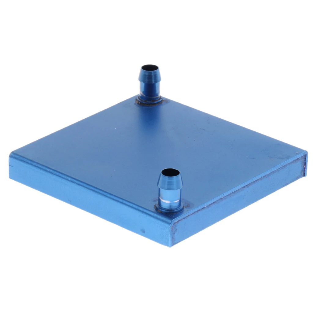 Aluminum Water Cooling Block Up for CPU Graphics Radiator Heatsink 80x80mm Blue
