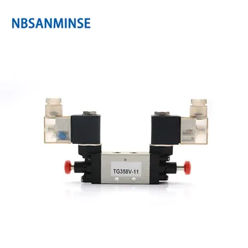 

NBSANMINSE TG358V11 G1/8 2 position 5 way Internal pilot type door pump dedicated valve for truck car door system
