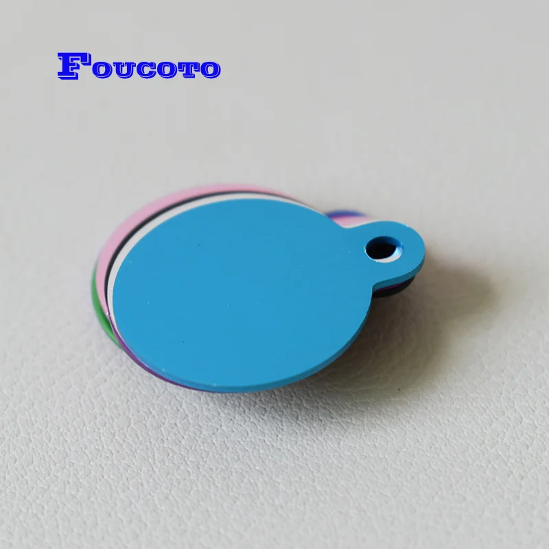 20 шт Pet Id dog tag алюминиевая круглая ID tag имя незаполненные бирки на ошейник для собак ошейник подвеска индивидуальный логотип Лазерная Персонализированная гравировка текста
