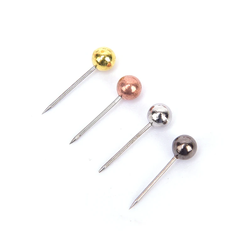 200pcs/lot Metal Ball Head Pins Decorative Push Pins Thumbtacks Steel Point Bulletin Board Office School Stationery Supplies