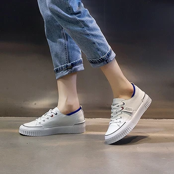 

2020 fashion chunky platform sneakers woman shoes white genuine leather flat tassel designer Mixed colors vulcanized shoes