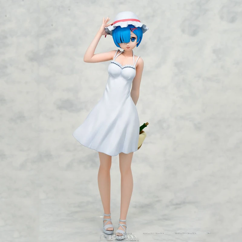 

21cm Anime TRe:Life In A Different World From Zero Basket Rem PVC Eraser Head Collection Model Dolls Toys for Gifts