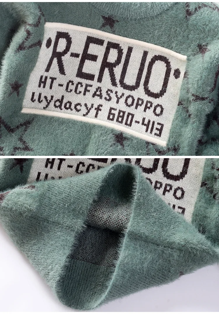 Детский пуловер; свитер; коллекция года; сезон осень-зима; стиль; корейский стиль; детский толстый свитер; норковый кашемировый свитер для малышей