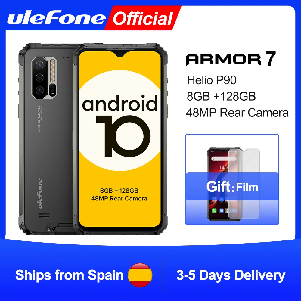 Ulefone Armor 7 андроид 10 прочный мобильный телефон на процессоре Helio P90 8 ГБ + 128 2 4 г/5G Wi Fi