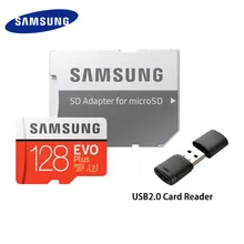 SAMSUNG-tarjeta de memoria Micro SD, 256GB, 128GB, 64GB, SDHC, SDXC, grado EVO + C10, UHS, TF, SD