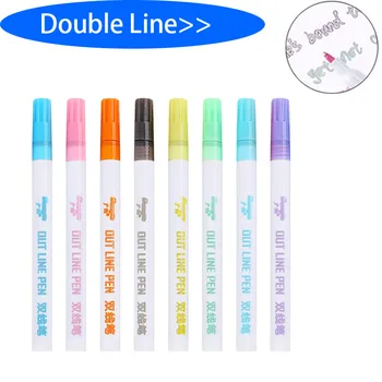 

Gift Card Writing Drawing Double Lines Outline Pen Out Line Pen Fine Liner Marker Calligraphy Lettering Colors Scrapbooking Pen