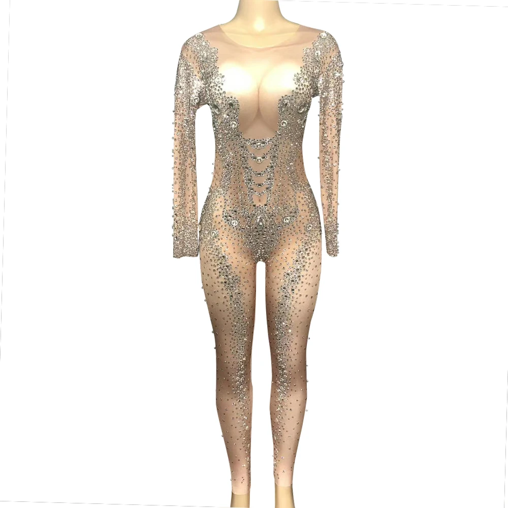 Роскошные вечерние комбинезоны для выпускного вечера стразы женские Стрейчевые