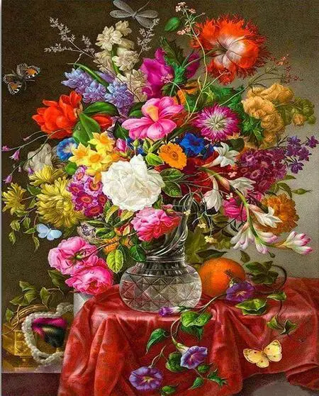 

DIY Diamond Embroidery Flowers Full Square Display Diamond Mosaic Home Decor Gift Cross Stitch