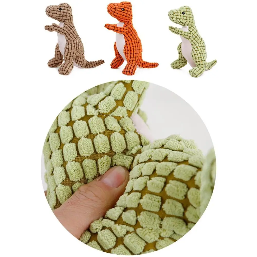 Pet Dog Plush Puzzle Bite-Resistant Teeth Vocal Dog Toy Teeth Tooth Odor Toys Big Dinosaur Professional