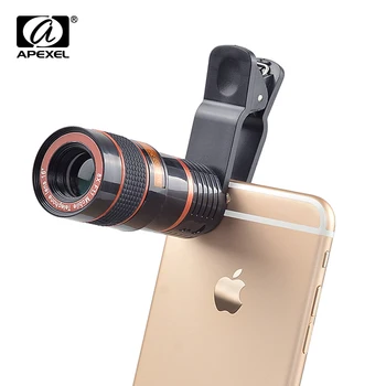 APEXEL Universal 8X Zoom Optical Phone Telescope Portable Mobile Phone Telephoto Camera Lens For iPhone 11 X Samsung Smartphone 1