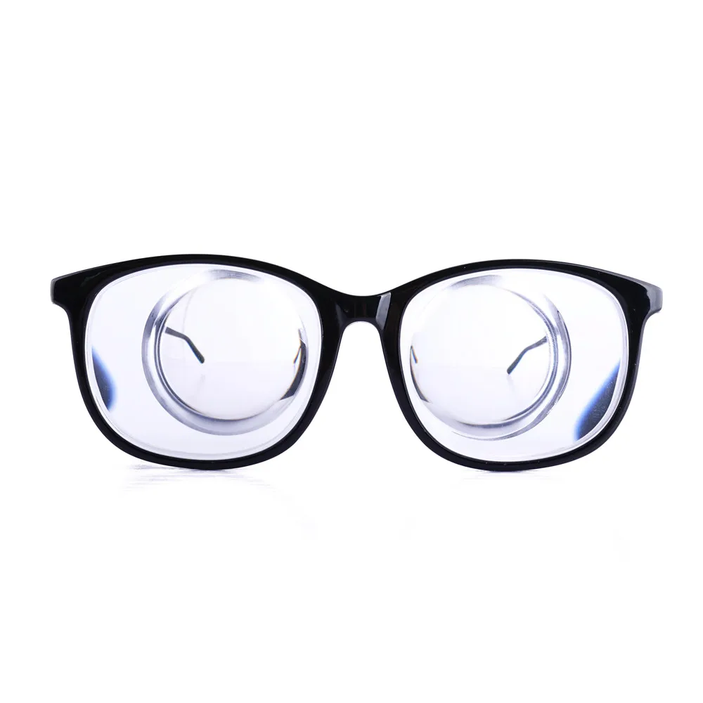 High-Quality Black Frame Cosplay Eyeglasses with Thick Resin Lenses, 1.56 Refractive Index, Minus 20 Diopters for Sexy Girls Meganekko Style image 3