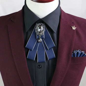 

i-Remiel New Diamond Men Flowers Bow Tie British Style Suit Shirt Ties Neckline Collar Decoration Bowties Clothing & Accessories