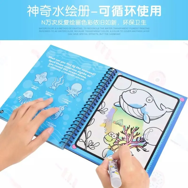 

Children Water Album of Painting Fun Graffiti Color Painting Canvas GIRL'S And BOY'S Creative Early Childhood Educational Toy Ja