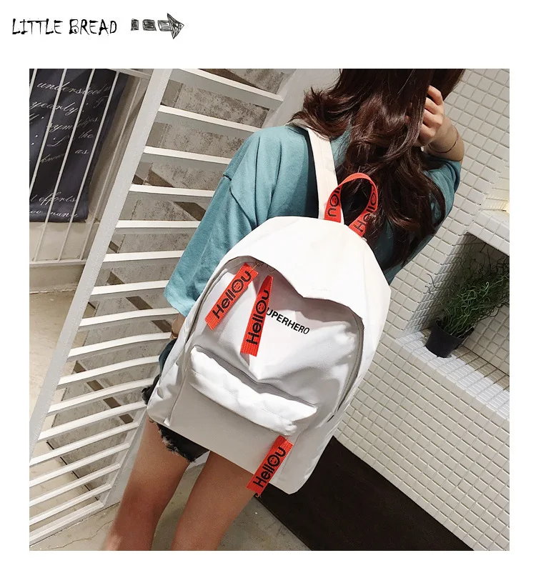 Школьная Сумка Женская корейский стиль Harajuku Ulzzang для старшеклассников сплошной цвет для младших школьников университетский рюкзак INS Sup